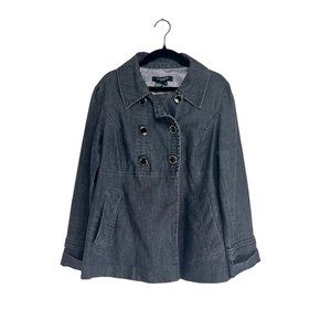 Sandro Sportswear Women's Blazer Jacket Long Sleeves Collar Neck Faded Black Siz